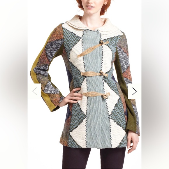 Anthropologie Sweaters - Anthropologie Patchwork Wool Alpaca Mohair blend Cardigan ,